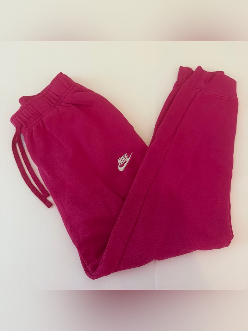 Nike Sportswear Pink Fleece Jogger Sweatpants Women’s Size Small Athletic